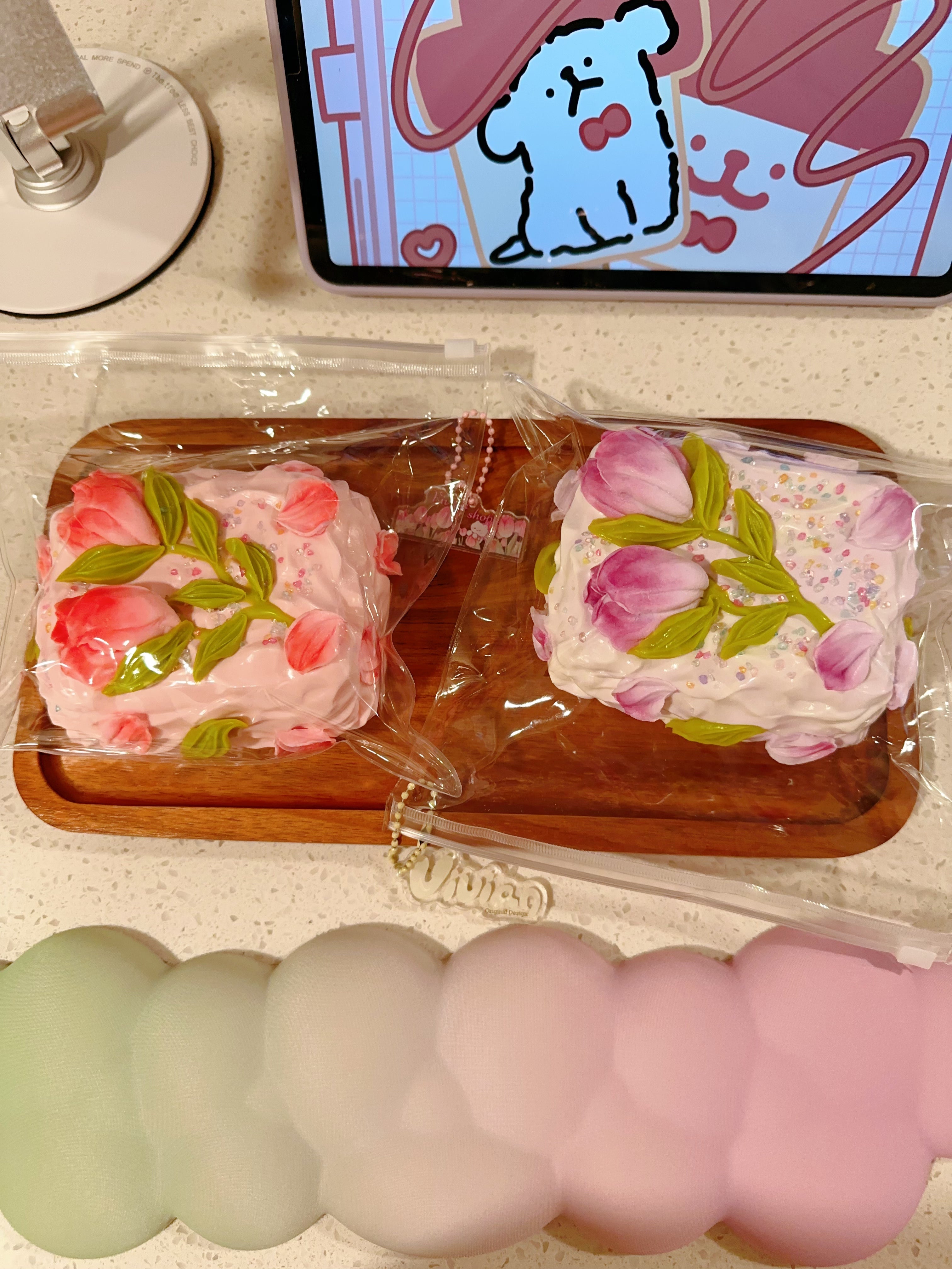 a Tulip Milk Cake （the pink one）